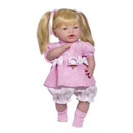 BAMBOLA ROSA 42CM C ON...